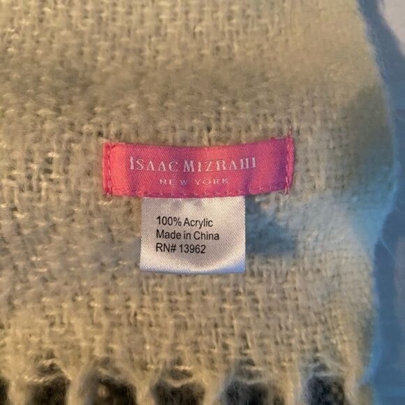 Isaac Mizrahi Womens Chunky Cozy Scarf Wrap Color Block Neutral Cabincor… - Picture 4 of 5